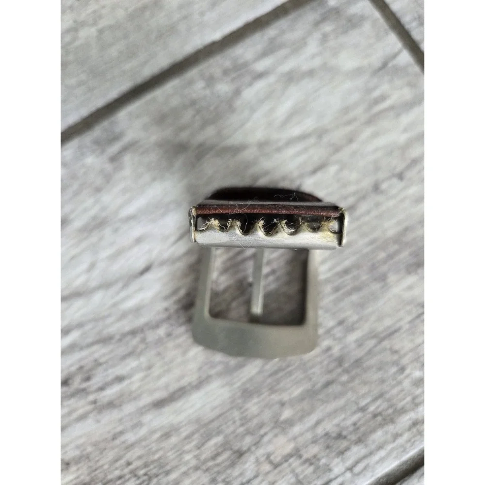 Burberrys‎ of London Vintage Leather Belt Buckle Replacement Brown Silver Logo